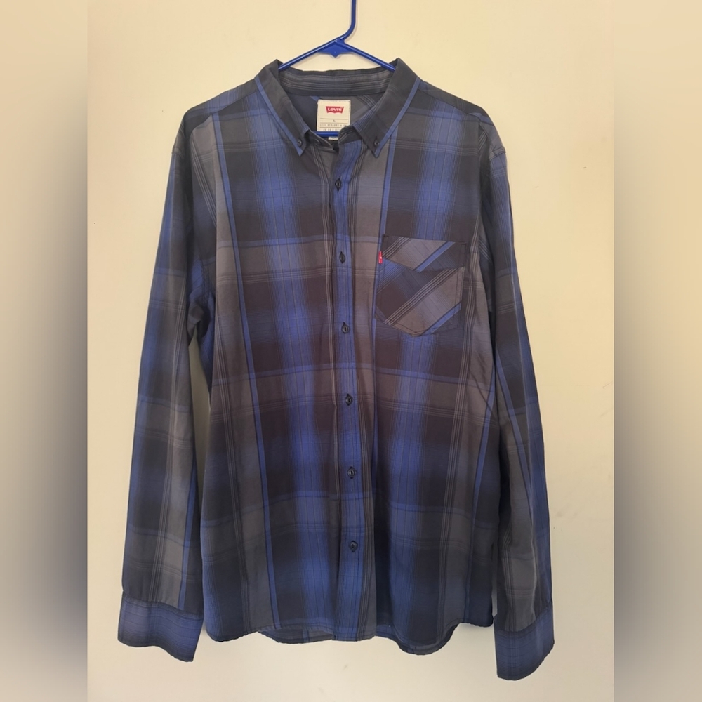 Levi's Men's Blue Plaid Shirt
